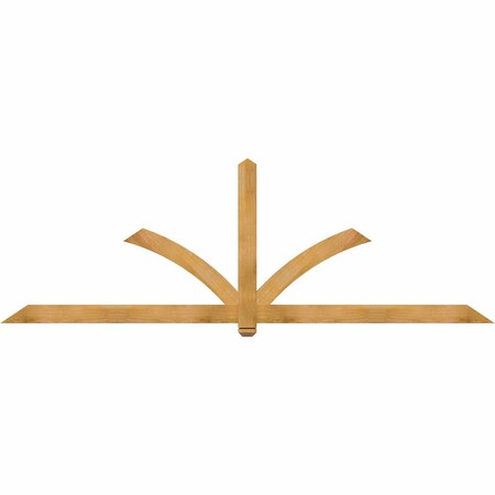 Ekena Millwork Redmond Rough Sawn Timber Gable Bracket, Western Red Cedar, 108"W x 36"H x 2"D x 4"F, 8/12 Pitch GBW108X36X0204RED00RWR